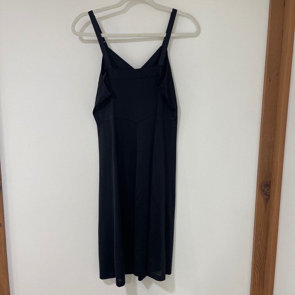 Kayser Vintage Full Slip Lingerie Womens 38 Black Scalloped V-Neck | Retro Core‎